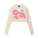 Women Sweater Long Sleeve Short Sweater Casual Spring and Autumn round Neck Sweater