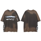 Men T Shirt Hiphip Letter Embroidered Short Sleeve T-shirt Men and Women Couple
