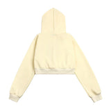 Women Hoodie Cropped Hoodie Girls' Half Zip Pullover Hoodie