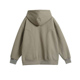 Unisex Jacket Autumn Plain Hooded Casual Sweatshirt
