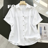 Women T-Shirt Short Sleeve Women's Design Summer V-neck Loose Shirt