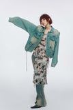 Unisex Jacket Autumn Drawstring Short Denim Coat Women's Clothing