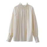 Women T-Shirt Women's Vintage Sleeve Long Sleeve Shirt Loose Top