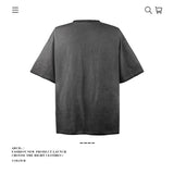 American vintage street T-shirt pure cotton retro men's and women's summer loose half sleeves