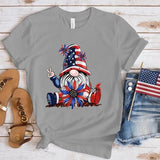 Women Independence Day T Shirt Crew Neck Short Sleeve T-shirt Top
