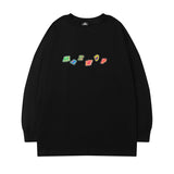 Men Long Sleeve Shirt Vintage Floral Print Long Sleeves T-shirt Men's Loose Casual Couple Sweater