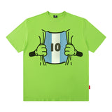 Men T Shirt Fashion Brand Letter Graffiti T-shirt Men and Women Couple Loose Short Sleeve