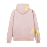 Men Fleece Lined Hoodie English Letter Hooded Sweater Men's Loose Hooded Cardigan Autumn and Winter