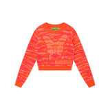 Women Sweater Short Sweater Women's Autumn Leisure round Neck Long-Sleeved Sweater Top