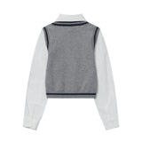 Women Sweater Long-Sleeved Sweater Casual College Style Girls' Autumn Short