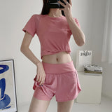 Women's T-Shirt Summer Sports Fashion Short-Sleeved Shorts Women's Yoga Clothes