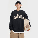 Unisex Hoodie Vintage Sweater Men's Loose Printed Crew Neck Top