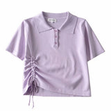 Women T-shirt Short Sleeve Shirt Top Women's Knitted