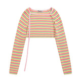 Women Sweater Short Knitted Cardigan Girls Casual Long Sleeve