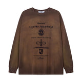 Men Long Sleeve Shirt Fashion Brand Tie-Dye Lazy Style Long Sleeve T-shirt Men and Women Retro Couple