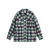 Unisex Sweater Fall Plaid Colorblock Shirt
