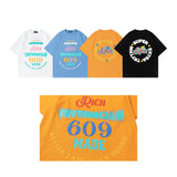 Men's T Shirt Printed round Neck T-shirt Men's and Women's Cotton Short Sleeve