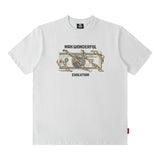 Men T Shirt Retro Dark Printed Short-Sleeved T-shirt Men and Women Loose