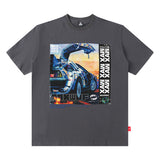 Men's T Shirt Dark Style Printed Short-Sleeved T-shirt Men's and Women's High Street Loose Trendy