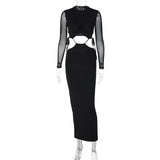 Women Dresses Dress Autumn Solid Color Long Sleeve round Neck
