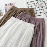 Women Skirt Stitching Skirt Elastic Waist