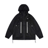 Unisex Jacket Autumn Double Zipper Hooded Jacket Women's Clothing