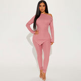 Women Co-Ord Set Women's Autumn Top Slim Trousers Casual