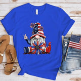 Women Independence Day T Shirt Crew Neck Short Sleeve T-shirt Top