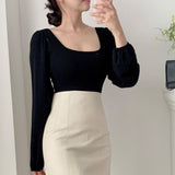 Women's Long Sleeve Shirt Women's Slim Fit Spring and Autumn Long Sleeve