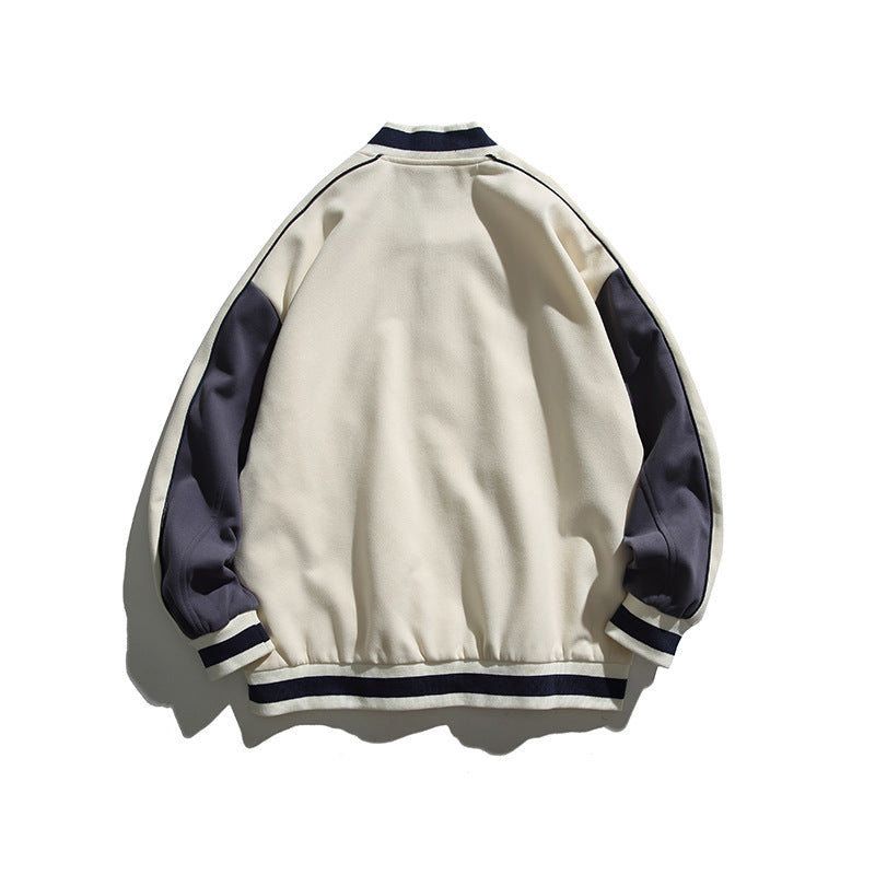 Varsity Jacket Vintage Autumn Loose Cardigan Baseball Uniform