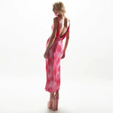 Women's Desses Printed Suspender Skirt Dress Women