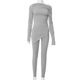 Women Co-Ord Set Women's Autumn Top Slim Trousers Casual
