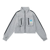 Women Hoodie Short Sweater for Women Loose Sports Jacket
