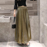 Women Skirt Pleated Skirt Long Skirt Slim Fit Beach Skirt