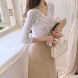 Women Long Sleeve Shirt Women Slimming Sense of Design