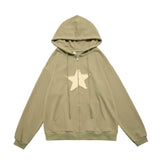 Men Hoodie Men's Loose Patch Embroidery Long Sleeve Hood