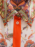 Women T-shirt Fall Women's Clothing Lapel Long Sleeve Loose Printed Shirt