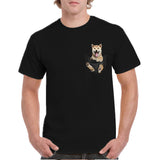 T-shirt casual yellow dog pattern