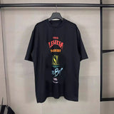 Men T-shirts make old short-sleeved T-shirts loose and casual