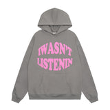 Men Hoodie Letter Print Pullover Hooded Sweater Men's Long Sleeve Loose Top Hoodie Spring and Autumn