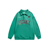 Unisex Hoodie Retro College Style Long-Sleeved Sweater Men's and Women's Pullover Loose