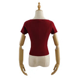 Women T-Shirt Short Knitwear Short Sleeve Women's Summer T-shirt