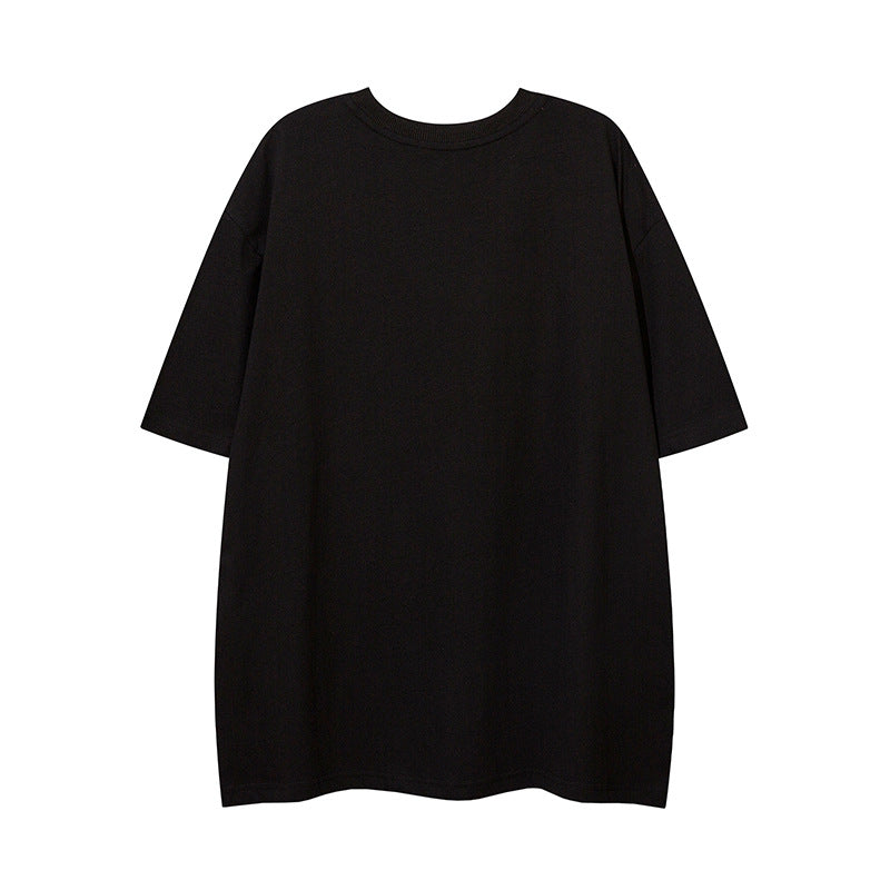 Men T Shirt Rhinestone Hot Fixed Short Sleeve T-shirt Men's Summer Fashion Brand Loose