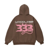 Men Hoodie Cardigan Sweater Men's Spring and Autumn Embroidered Letters Loose Zip Coat