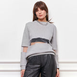 Women Sweatshirt Crew Neck Sweater Coat Women's Spring and Autumn Loose Casual