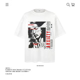 American vintage street T-shirt pure cotton retro men's and women's summer loose