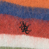 Women Sweater Colorful Striped Stand Collar Sweater Girls' Knitwear Autumn