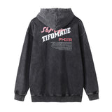 Men Hoodie Printed Distressed Hooded Sweater Men's Long Sleeve Ins Loose