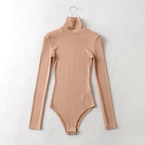 Women T-Shirt Long Sleeve Jumpsuit Solid Color T-shirt