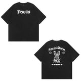Men T Shirt Retro Washed Hip Hop Print Short Sleeve T-shirt Men